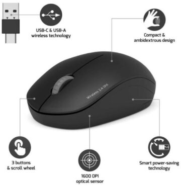 Port miš OFFICE bežični USB-A/USB-C