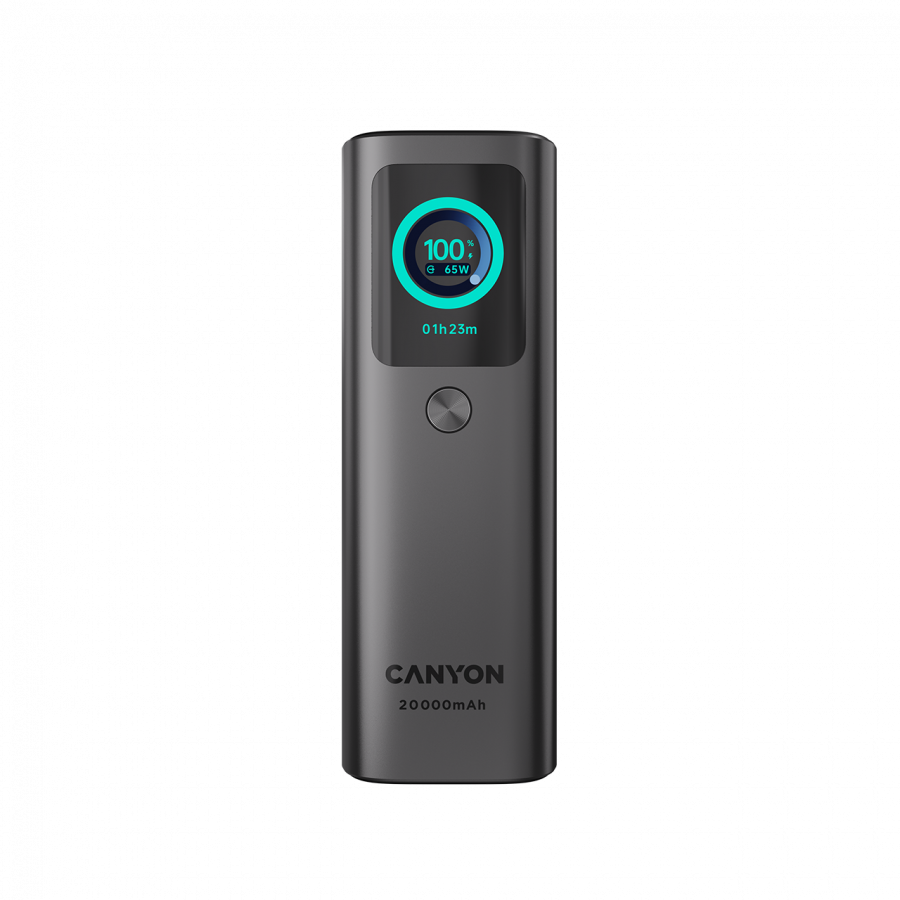CANYON Built-in cable power bank OnPower 265 20000mAh 165W Aluminium Dark grey - Slika 3