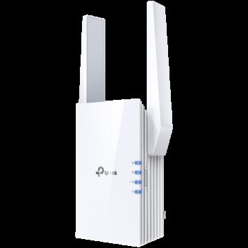 AX3000 Wi-Fi 6 Range ExtenderSPEED: 574 Mbps at 2.4 GHz + 2402 Mbps at 5 GHzSPEC: 2 × External Antennas, 1 × Gigabit Port, Qualcomm 1.0GHz Dual-Core CPU, 1024 QAM, HE160, Wall PluggedFEATURE: Tether App, WPS, Intelligent Signal Light, Access Cont