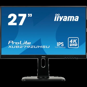 IIYAMA Prolite XUB2792UHSU-B6 Business Monitor - 68.5 cm (27''), 4K UHD (3840x2160), IPS LED, 60Hz, 4ms, 350 cd/m², matte / black