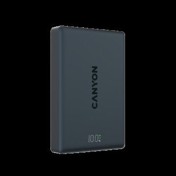 CANYON magnetic power bank OnPower 511 PD20W 10000mAh Aluminium Interstellar Crni