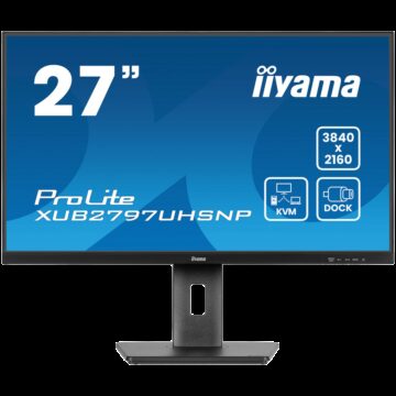 27" IPS-panel, 3840x2160 UHD, USB-C Dock (96W PD, LAN, DP-OUT, USB 3x3.2+1xC(15W)), 4ms, 15cm height adj. stand, 350cd/m2, HDMI, DisplayPort, Speakers