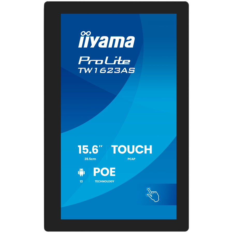 IIYAMA Touch Monitor TW1623AS-B3P 15.6" PCAP 10pt touchscreen PC with Android, PoE Technology and iiSignage - Slika 2