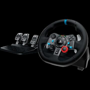 LOGITECH G29 Driving Force Racing Wheel for PlayStation5 and PlayStation4 - BLACK - USB - PLUGCG - WWi-9006 - WHEEL