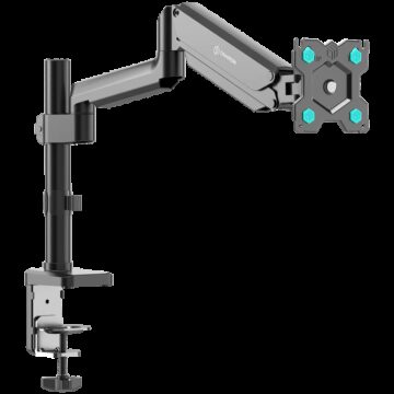 ONKRON Single Monitor Desk Mount for 13'' to 34" LCD LED Screens up to 12kg, Black.