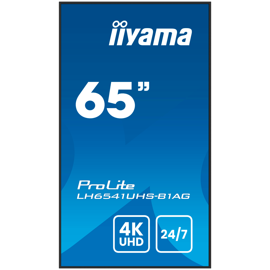 65" 3840x2160, 4K UHD IPS panel, 1% Haze, Landscape and Portrait mode, Speakers 2x 10W , 3x HDMI, 500cd/m2, Media Play USB Port, Control LAN / RS232C, VESA 500x500 -wallmount included - Slika 2