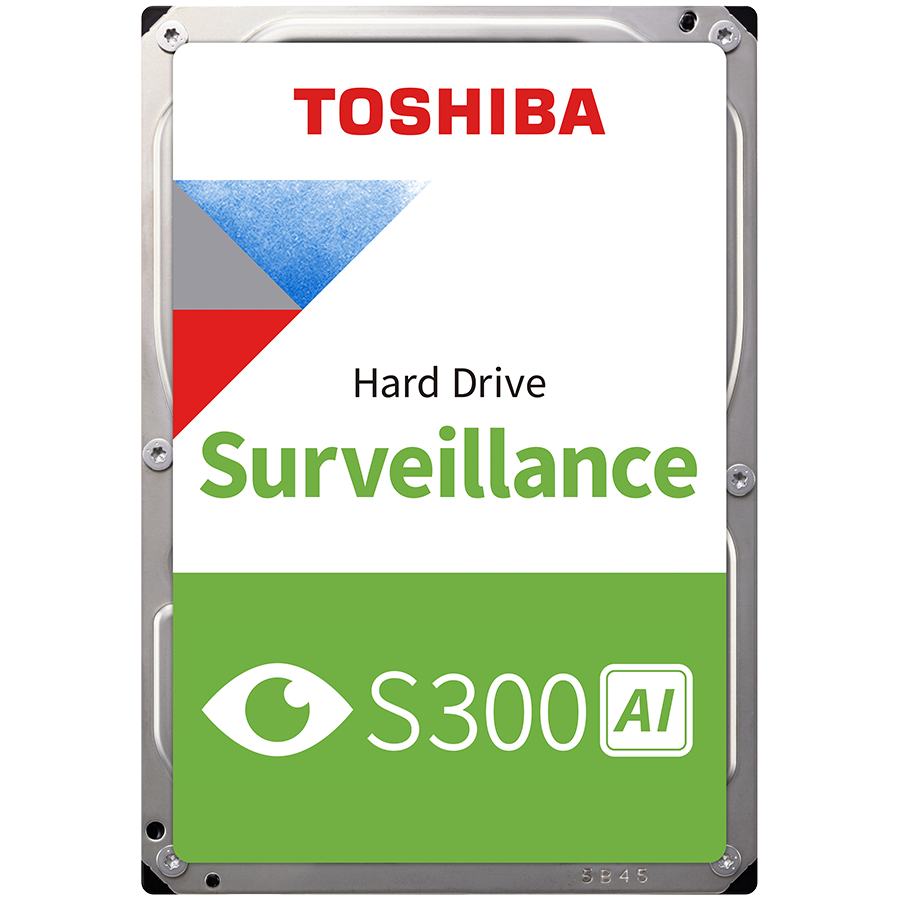 HDD Video Surveillance TOSHIBA S300 AI 18TB CMR, 3.5'', 1024MB, 7200RPM, SATA, 64 cameras, 24/7, TBW: 550