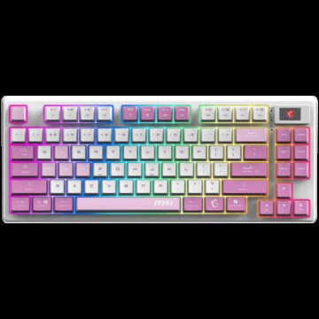 MSI Gaming Keyboard FORGE GK600 TKL WIRELESS VIOLET, Wireless, Mechanical Linear Switch, PBT keycaps, Anti-ghosting