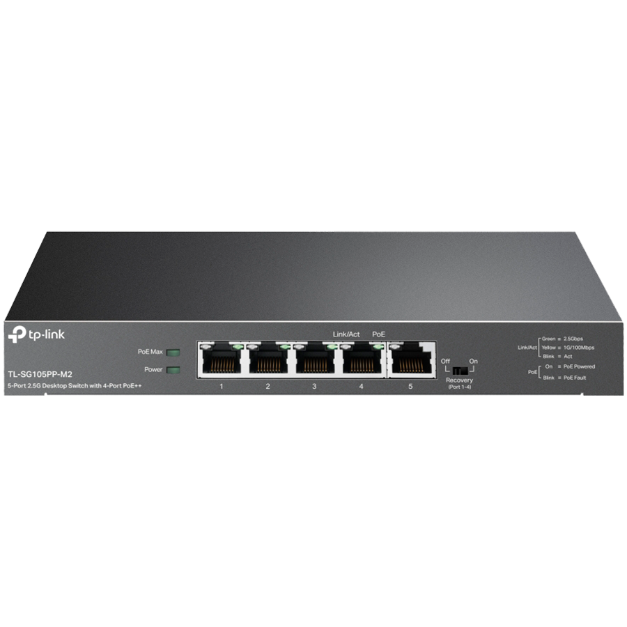 TP-LINK 5-Port 2.5G Desktop Switch with 4-Port PoE++ PORT: 4× 2.5G ...