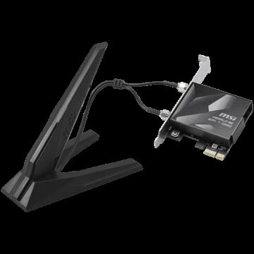 MSI HERALD BE9400 WiFi 7 PCIe Card, 2.4GHz, 5GHz, 6GHz, BT 5.4, WPA-PSK, WPA2-PSK / Enterprise, WPA3-Personal / Enterprise, 2x High-Gain Tri-Band Antennas