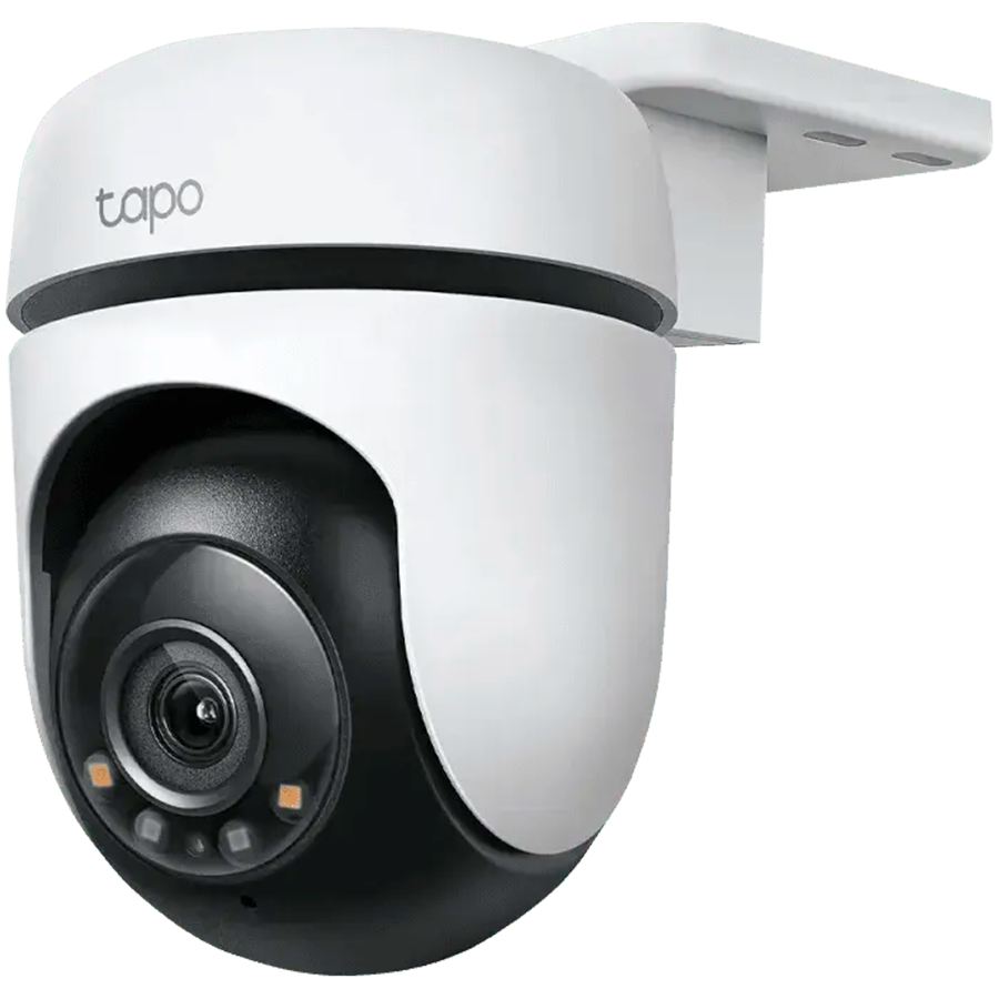 Outdoor Pan/Tilt Security Wi-Fi CameraSPEC: 2K (2304x1296), 2.4 GHz, Horizontal 360ºFEATURE: Pan/Tilt, Color Night Vision, Smart Detection and Notifications (motion, people), Sound and Light Alarm, Remote Control, Two-Way Audio, Voice Control (Work