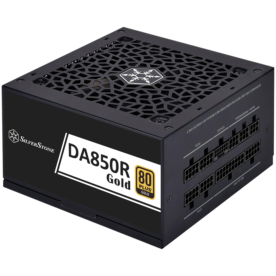 SilverStone PSU SST-DA850R-GMA, 850W 80Plus Gold ATX3.0/3.1 & PCIe 5, Fully Modular, Gen5 12V-2x6 PCIe connector, Silent running 120mm fan, Black - Slika 2