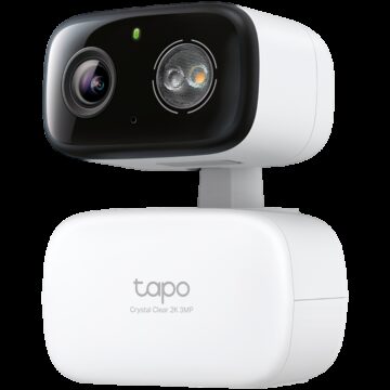 Tapo Indoor/Outdoor Home Security Wi-Fi Camera, Max. Resolution: 2304x1296px, microSD Card Slot (Up to 512 GB), Live View, Vivid Colors, Sound and Light Alarm, Local and Cloud Storage