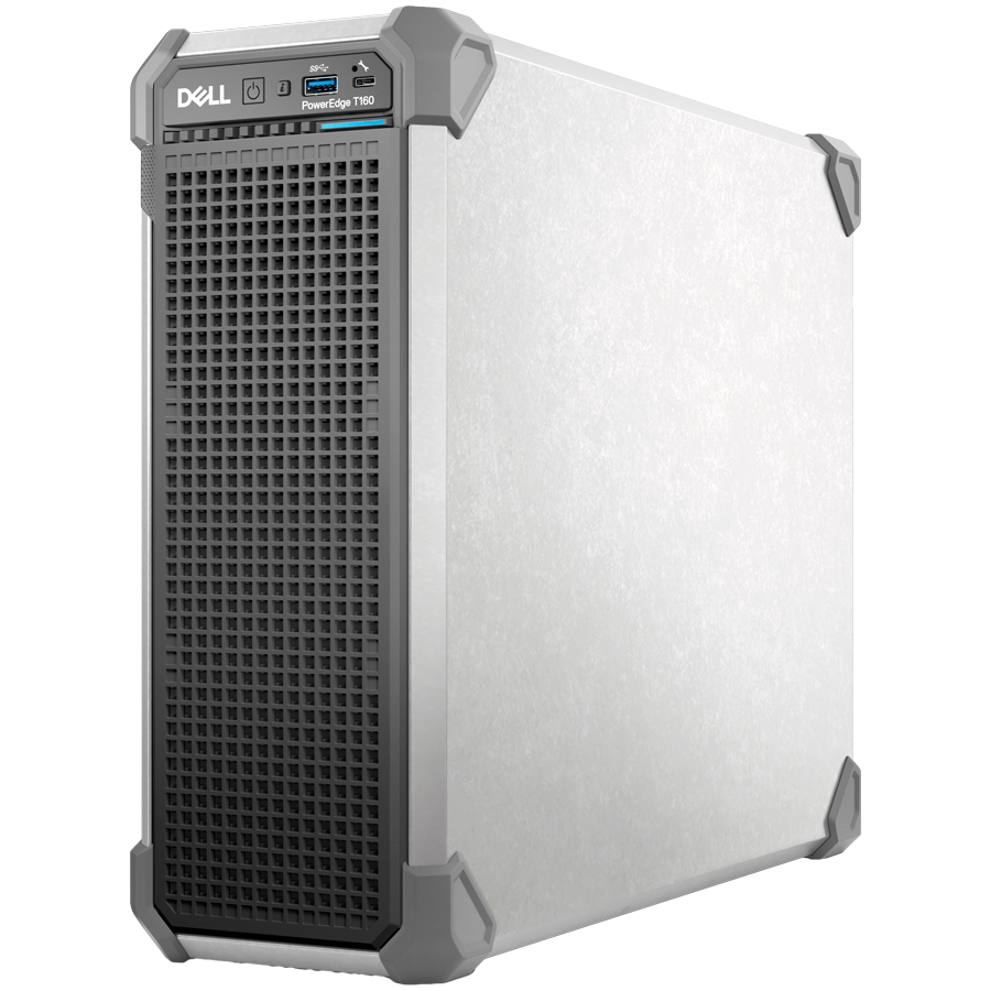 DELL EMC PowerEdge T160, 3x3.5"+ 2x2.5" Cabled HDD, Intel Xeon 6325P (3.5G, 4C/8T, 12MB, Turbo, 55W), 32GB UDIMM ECC 5600MT/s, 2x 480GB SSD SATA, PERC H355, iDRAC9 Enterprise, 300W PS, BCM 5720 DP 1Gb On-Board LOM, No OS, 3Y NBD