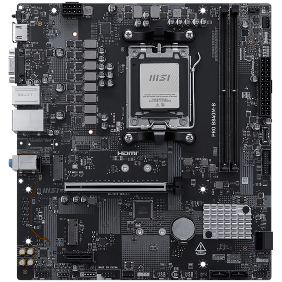 MSI PRO B840M-B mATX Socket 1851 - Slika 2