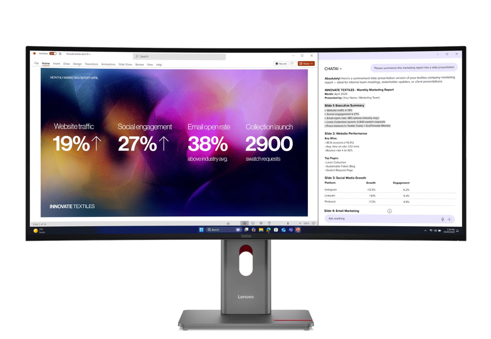 Lenovo P40WD-40 WUHD IPS