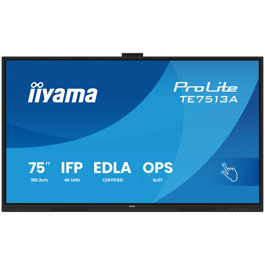Iiyama Prolite TE7513A-B2AG 75''UHD VA 3840x2160 400cd 1200:1 8ms Android 1, 8/128GB, 40-Points, VGA, HDMI 2x HDMI-out 2x USB-C, Audio mini-jack and Optical Out (S/PDIF), USB Touch Interface, Landscape mode, Media Play USB Ports, AntiGlare Glass,LAN - Slika 2