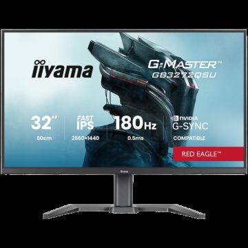 IIYAMA Monitor LED GB3272QSU-B1 31.5" Fast IPS 2560x1440 180Hz 400cd 1000:1 0.5ms 2xHDMI USB Hub height, swivel, tilt