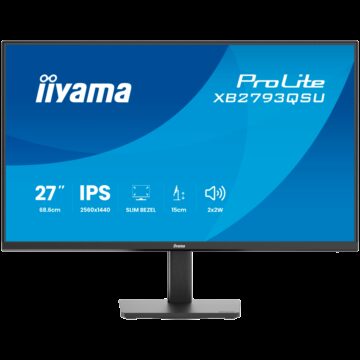 IIYAMA Monitor LED XB2793QSU-B1 27" 2560 x 1440 75Hz IPS 350cd 1ms HDMI DP USB HUB height, swivel, tilt, pivot Pro