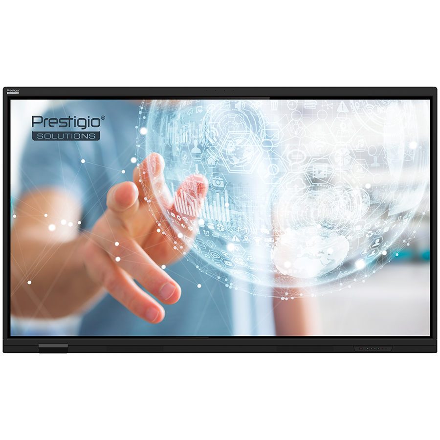 PRESTIGIO SOLUTIONS Multiboard 86-inch Light Series Gen 7, Android 14, Google EDLA, AI button, 8/128GB, 50TP, black