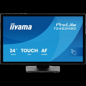 IIYAMA Monitor LED T2452MSC-B2 24" DeepContrast PCAP+ 10pt touchscreen 1920x1080 120Hz 400cd 5ms HDMI DP landscape, face-up tilt