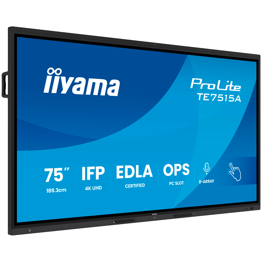 IIYAMA LFD TE7515A-B2AG Interactive Screen 75" IPS 4K 16:9 550cd 1200:1 8ms DeepContrast Touch 40pt iiWare 21E Android 14 OS - Slika 2