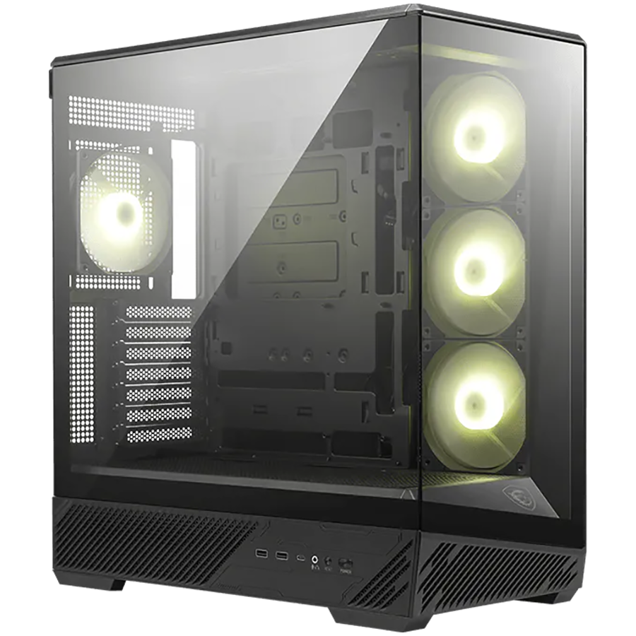 Chassis MAG PANO 130R PZ, ATX, Mid Tower, 4x Pre-installed 12mm ARGB Fan, 460 x 232 x 490 mm, Black - Slika 3