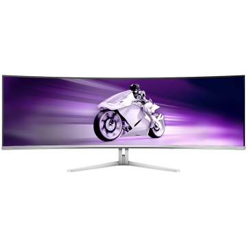 PHILIPS Evnia 8000 49M2C8900 QD-OLED curved gaming monitor 49'', 5120x1440 (Dual QHD), 1800R, 240Hz, 0.03ms, Adaptive Sync, FreeSync Premium Pro, G-Sync Compatible, HDR400, 2xHDMI, 1xDP, USB-C 3.2 Gen2 (PD 90W), USB Hub, Speakers, White