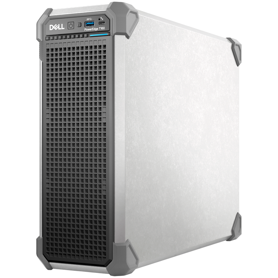 DELL EMC PowerEdge T160, 3x3.5",2x2.5", Intel Xeon 6 Performance 6315P 2.8G, 4C/4T, 12M Cache, DDR5, 16GB UDIMM 5600MT/s, 2TB Hard Drive SATA 6Gbps 7.2K RPM 512n 3.5in, no hw controler, iDRAC9 Enterprise., 300W PS, TPM 2.0 V6, BCM 5720 DP LOM, 3Y