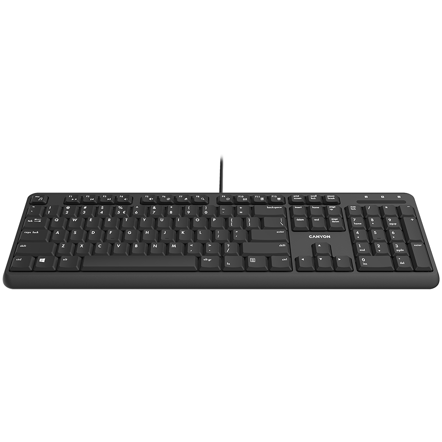 CANYON keyboard HKB-20 EN/AD Velvet Wired Black - Slika 2