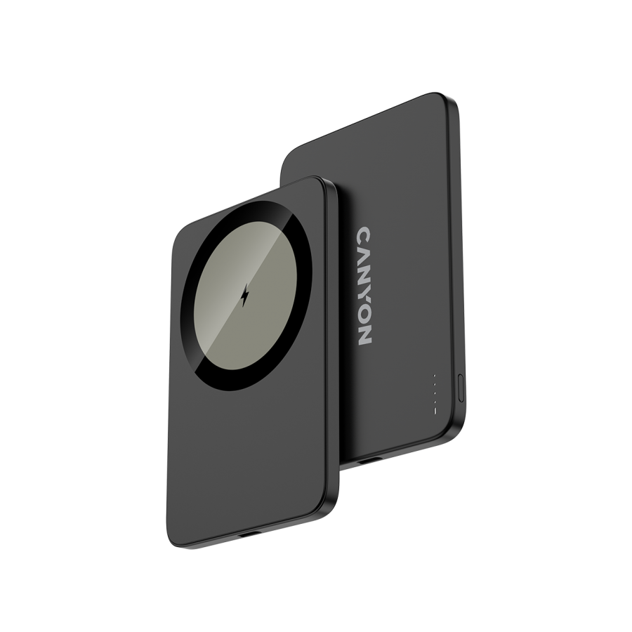 CANYON OnPower 503 Air 3000mAh Ultra-Slim Magnetic Wireless Power Bank, Full Metal Body, 5.8mm Thin Design, USB-C Charging, Dark Grey - Slika 4